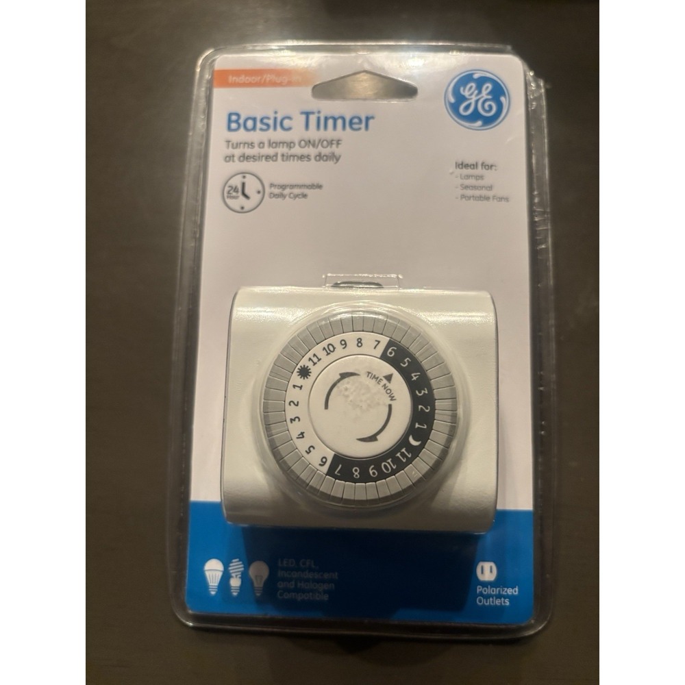 GE Indoor plug-in Basic Timer 24-Hour Programmable